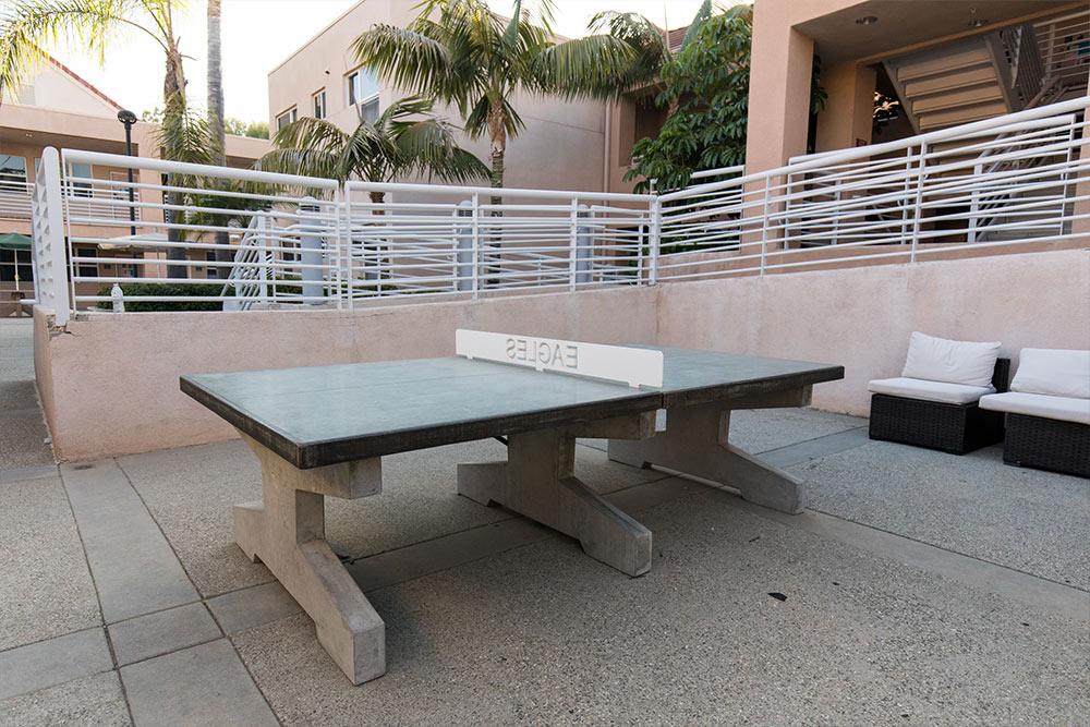 A ping pong table for students to enjoy